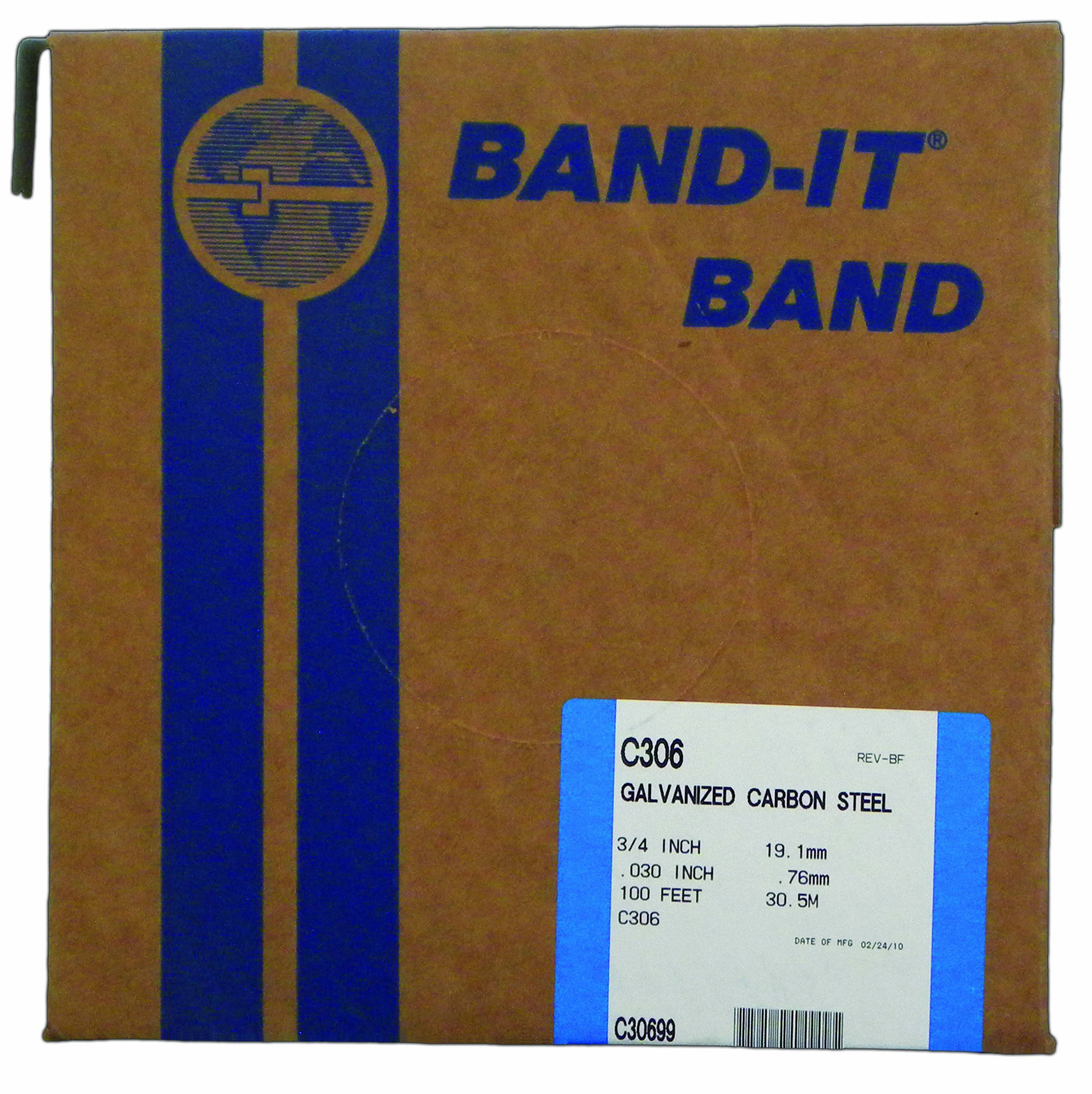 Band-It c30699 Galvanized Carbon Steel Band, 3/4 Width x 0.030 Thick