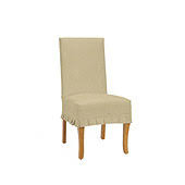 Couture Chair - Suzanne Kasler Signature 13oz Linen Pleated Slipcover Parchment - Ballard Designs