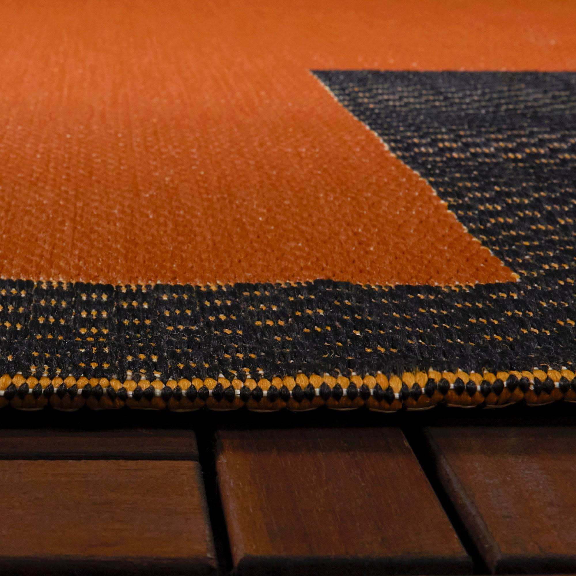 BALTA Read Burnt Orange 5 ft. x 7 ft. Modern Indoor/Outdoor Area Rug