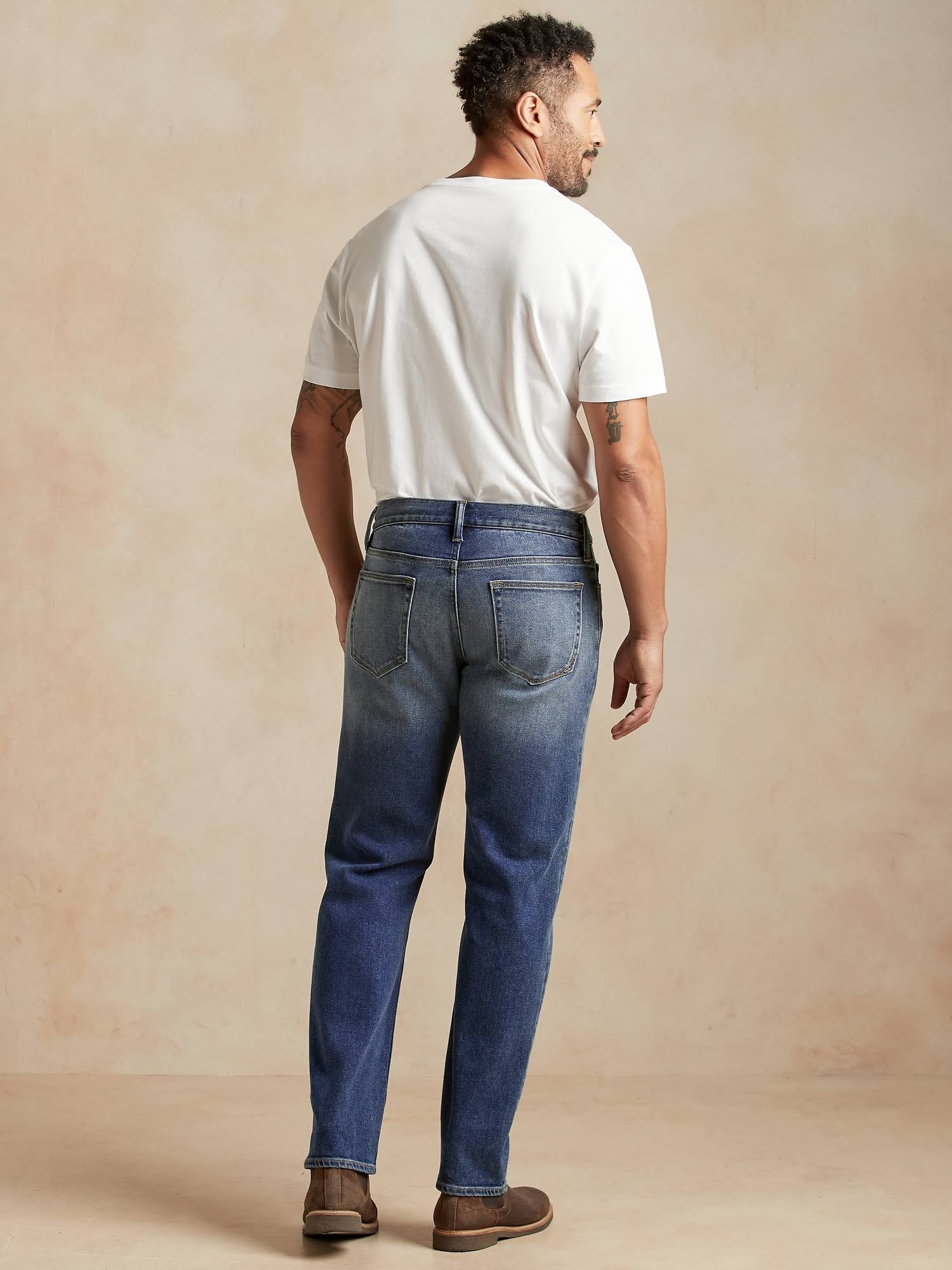 Banana Republic Men's Straight Legacy Jean Medium Wash Tall Size 32W 36L