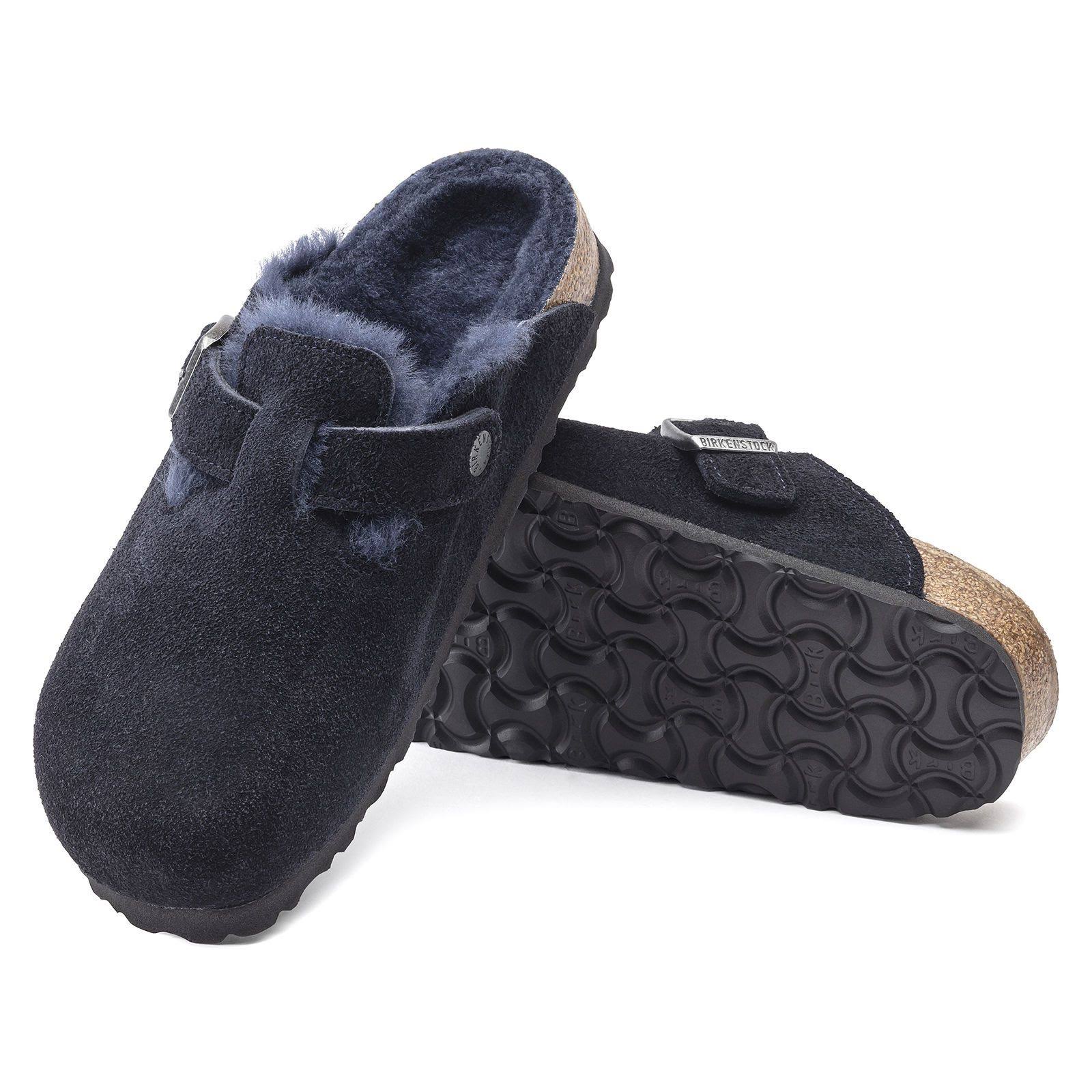 Birkenstock Men's Boston Shearling Stone Suede