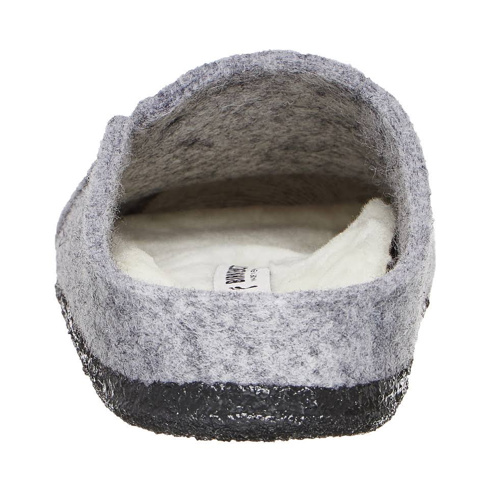 Birkenstock Zermatt Shearling Narrow Slippers - Light Grey