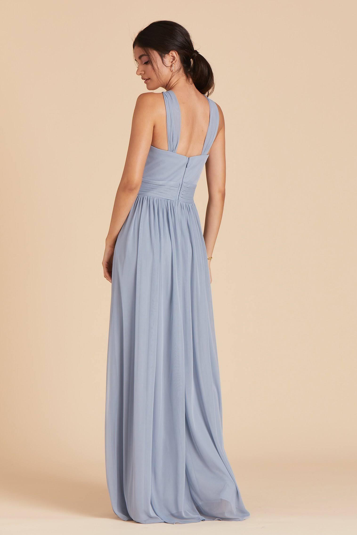 Birdy Grey Kiko Bridesmaid Dress in Dusty Blue Xs / Dusty Blue