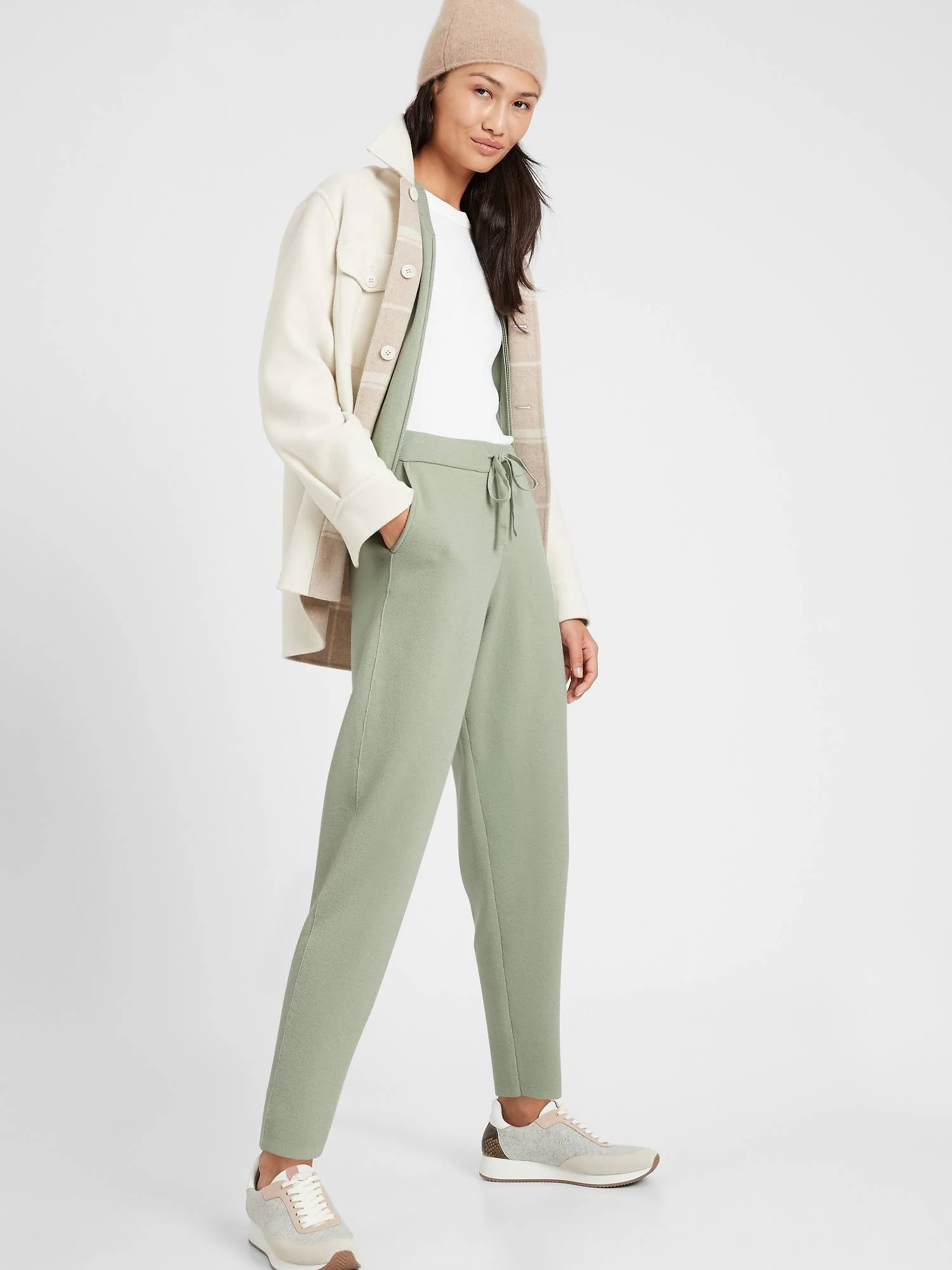 Banana Republic Women's Sweater Jogger Sage Green Size L