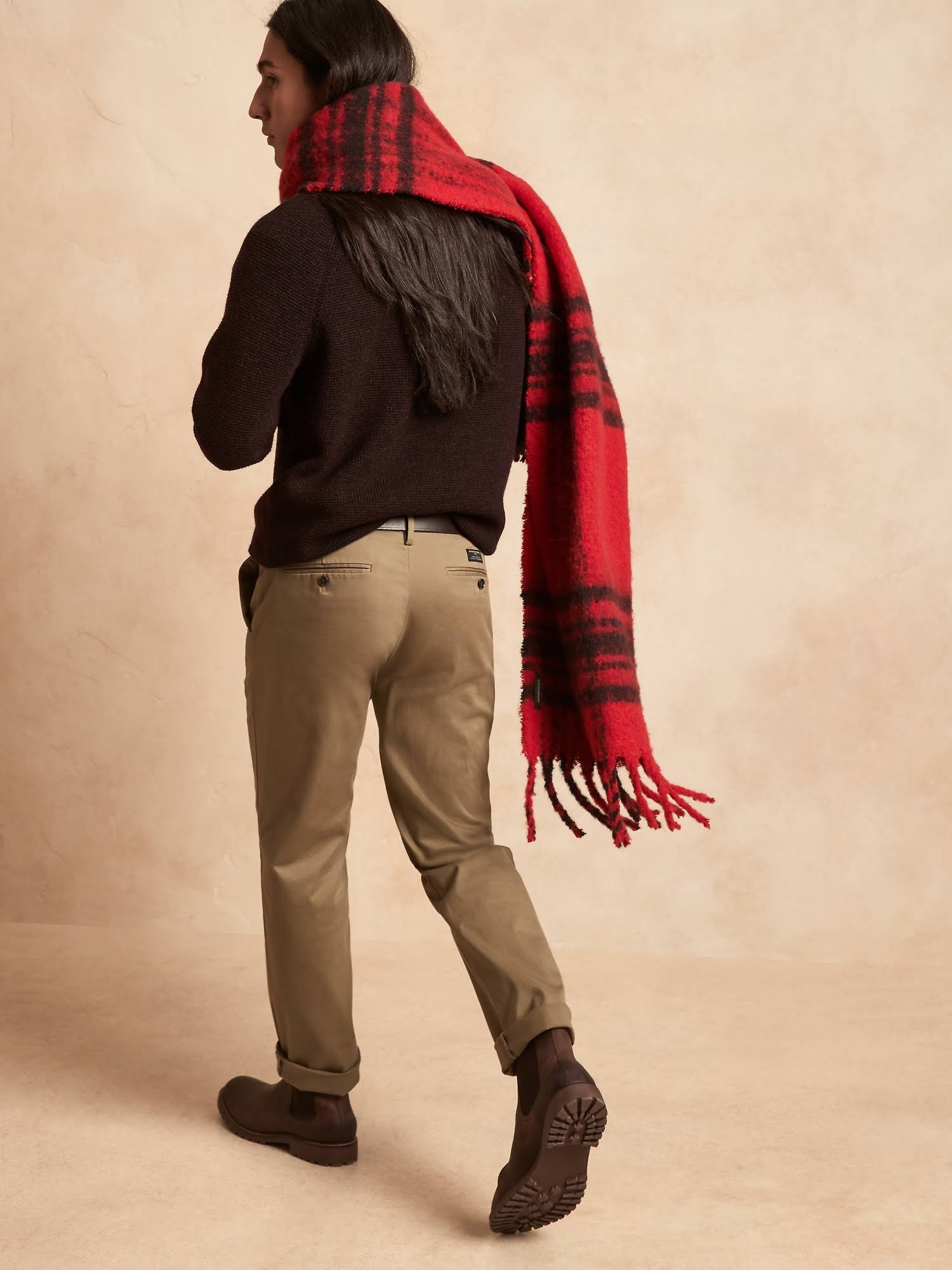 Banana Republic Men's Straight Rapid Movement Chino Pant Airforce Khaki Tall Size 38W 36L