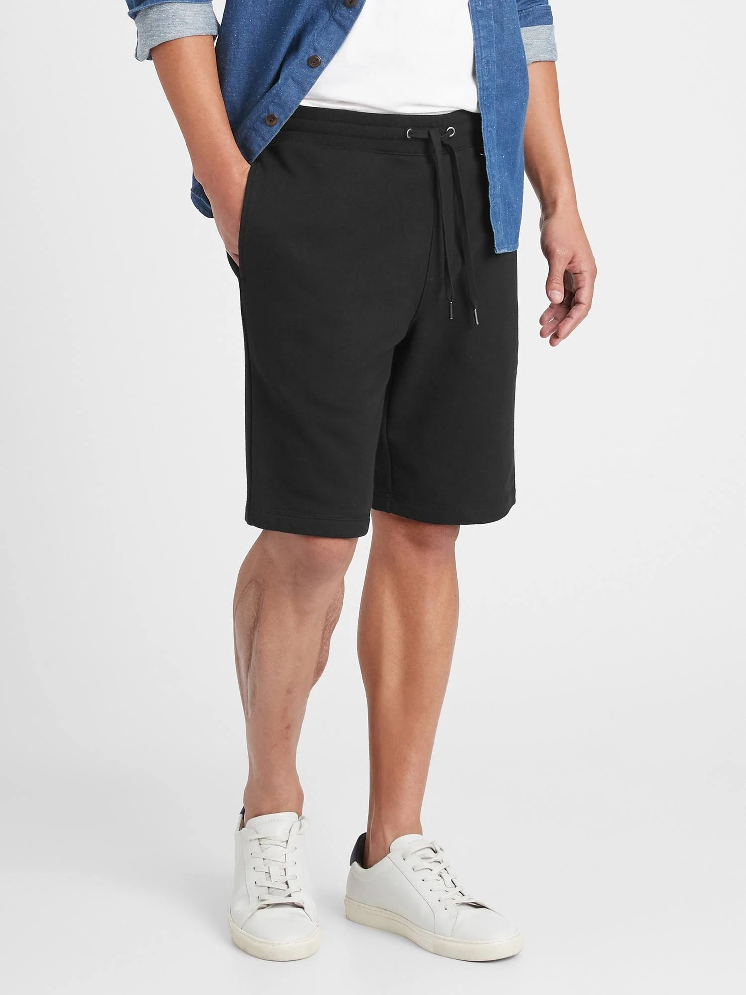 Banana Republic Men's French Terry Short Black Tall Size XXL