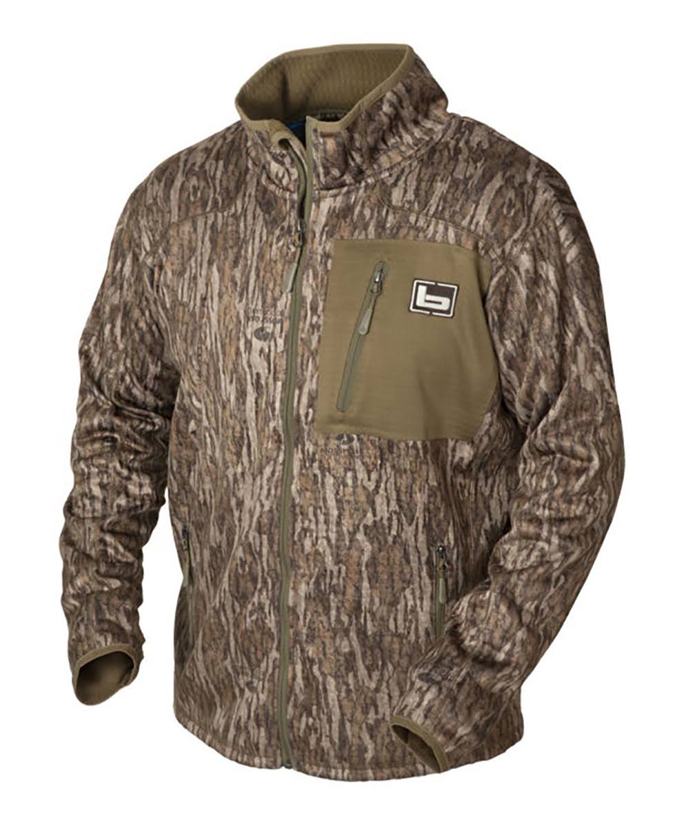 Banded Full Zip Mid Layer Fleece Jacket