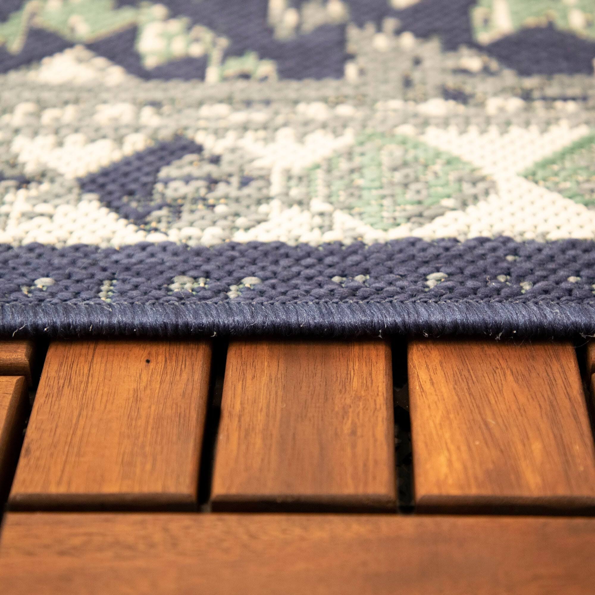 BALTA Rugs Augusto Modern Southwestern Indoor/Outdoor Area Rug, Dark Blue, 7&10x22 x 10&