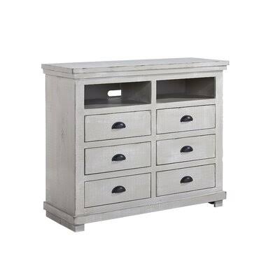 Lockridge 6 Drawer Double Dresser Birch Lane Color: Gray Chalk