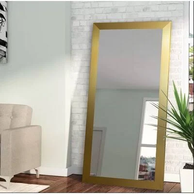 Athens Full Length Mirror Size: 63x22 H x 25x22 W x 0.75x22 D, Finish: Gold
