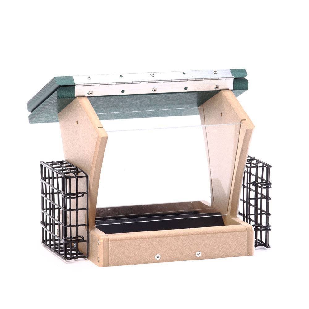 Birds Choice 4 Quart 2-Sided Recycled Hopper Bird Feeder