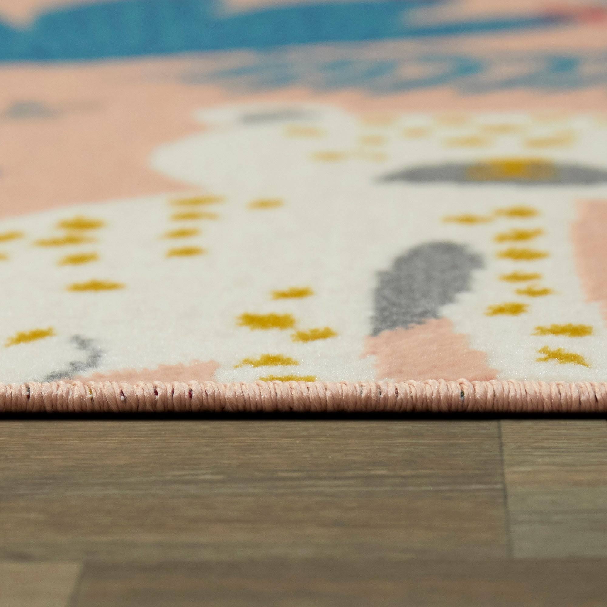 Balta Serengeti Pink 4 ft. x 6 ft. Kids Area Rug