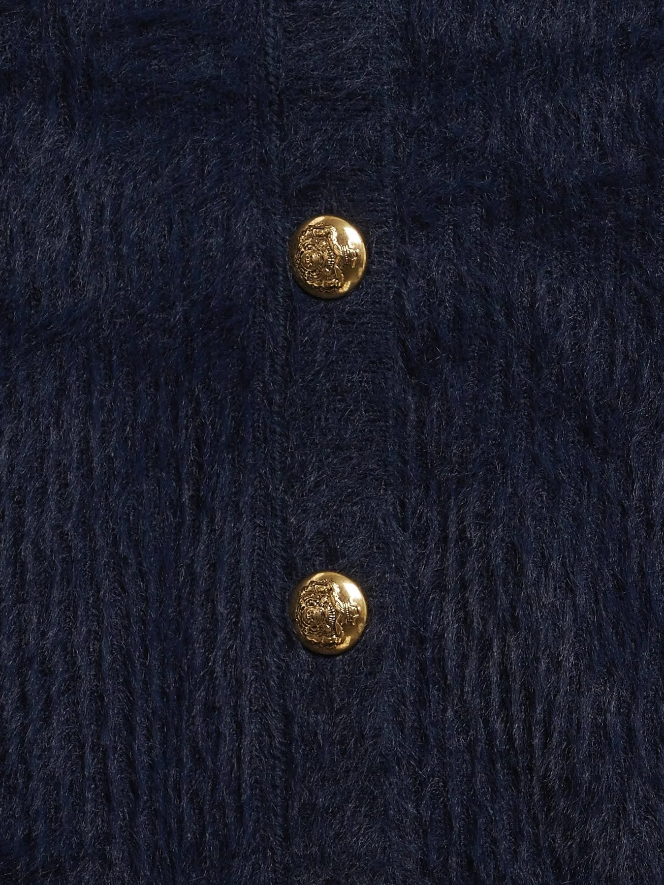 Banana Republic Women's Fuzzy Cropped Cardigan Sweater Navy Size XL