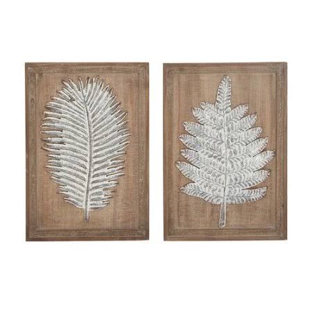 Gracie Oaks 2 Piece Natural Leaves Wall D Cor Set