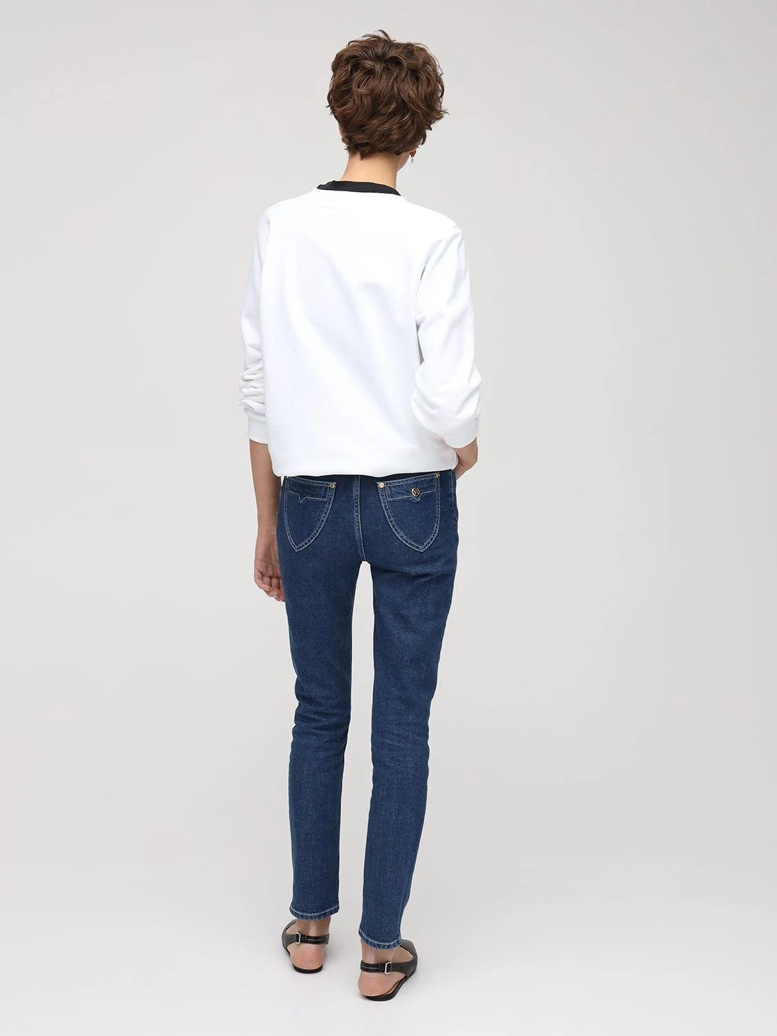 Balmain Sweatshirt with Logo Print M White,Black Cotton