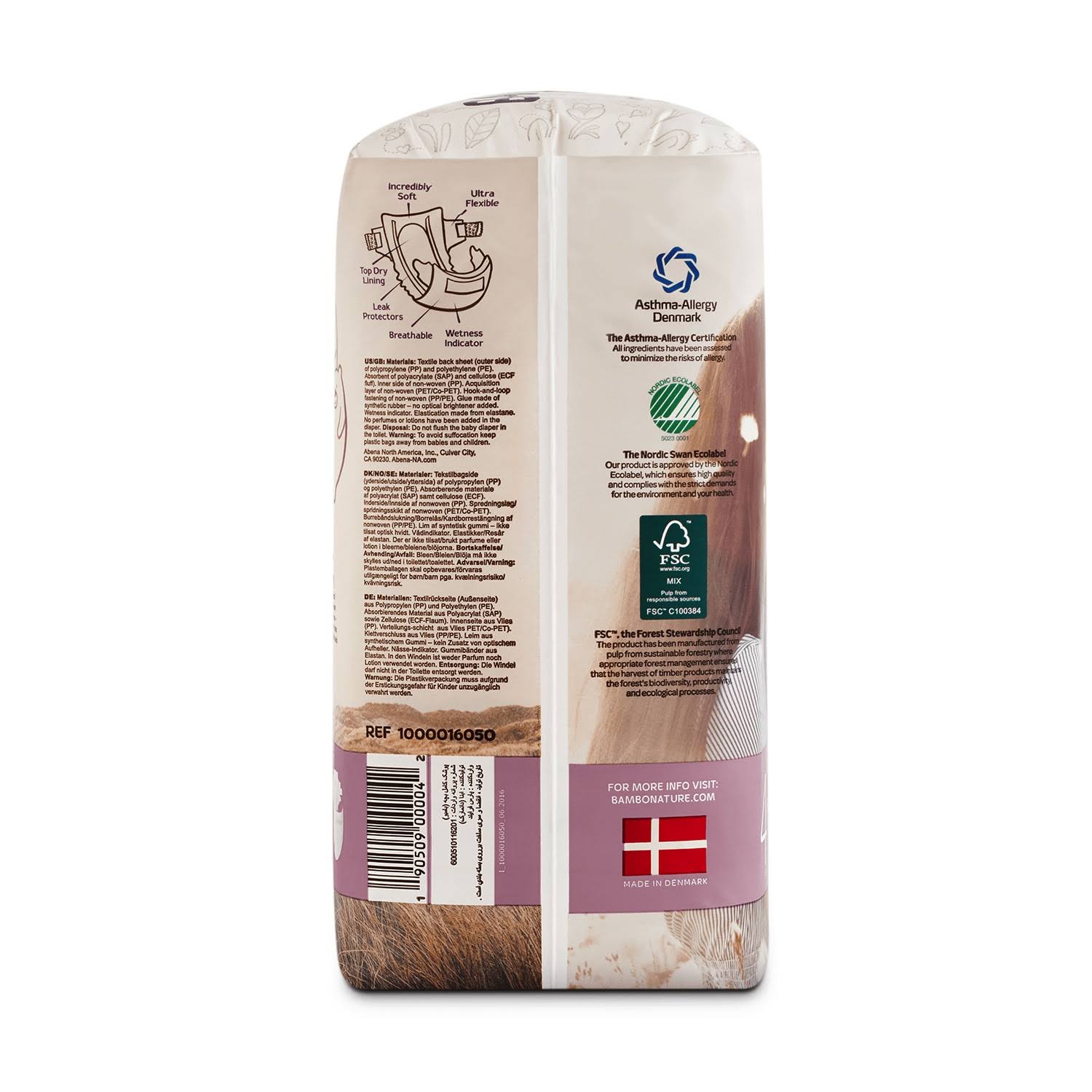 Bambo Nature Premium Baby Diapers Size 4 180 Count 6 Packs of 30