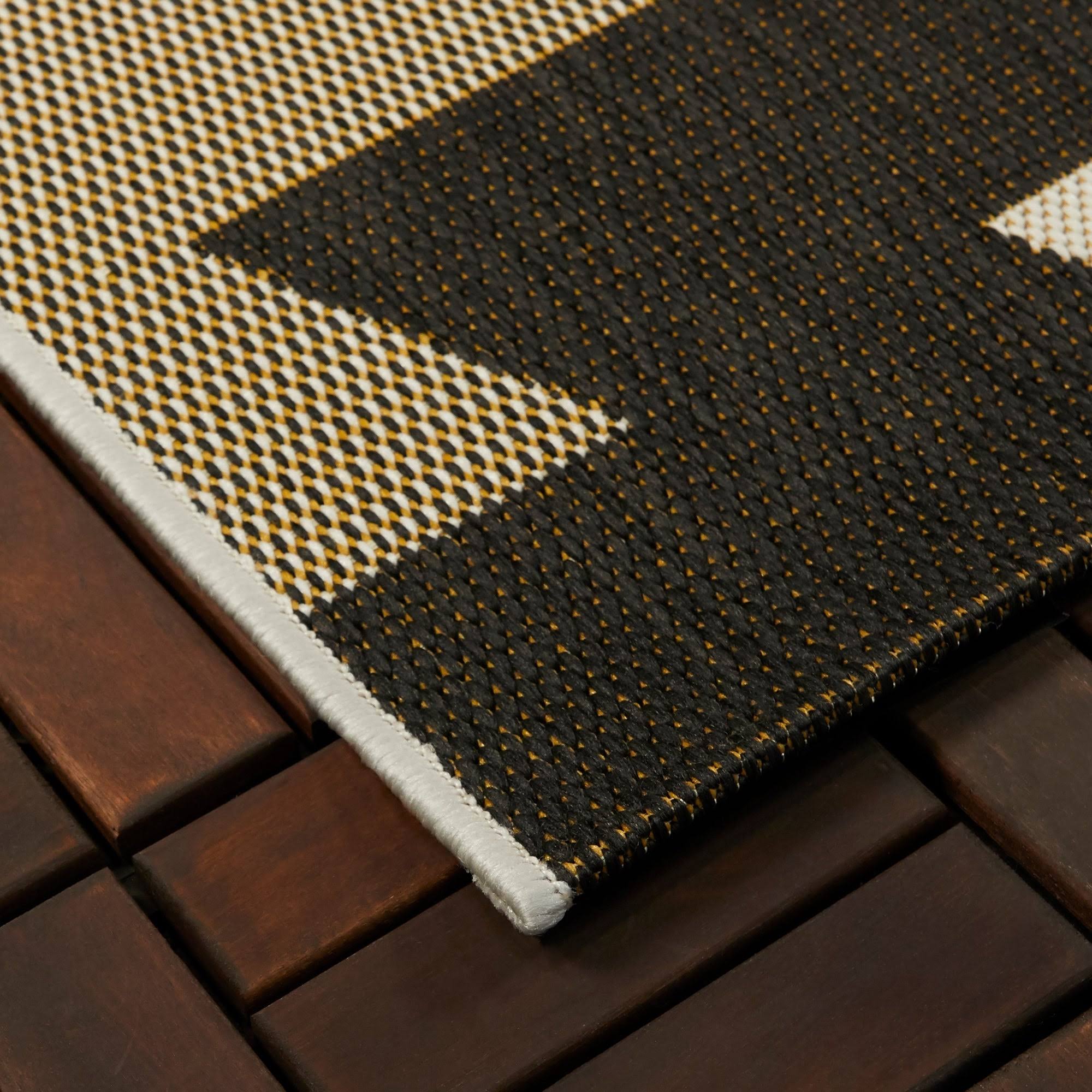 BALTA Levete Dark Brown 5 ft. x 7 ft. Southwestern Indoor/Outdoor Area Rug