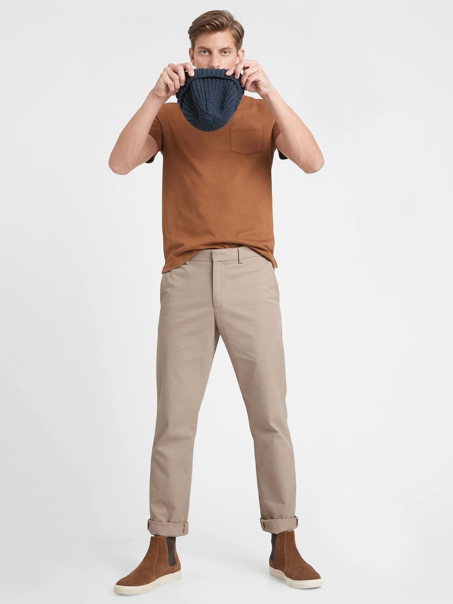 Banana Republic Men's Aiden Slim Chino Pant Khaki Size 38W 32L