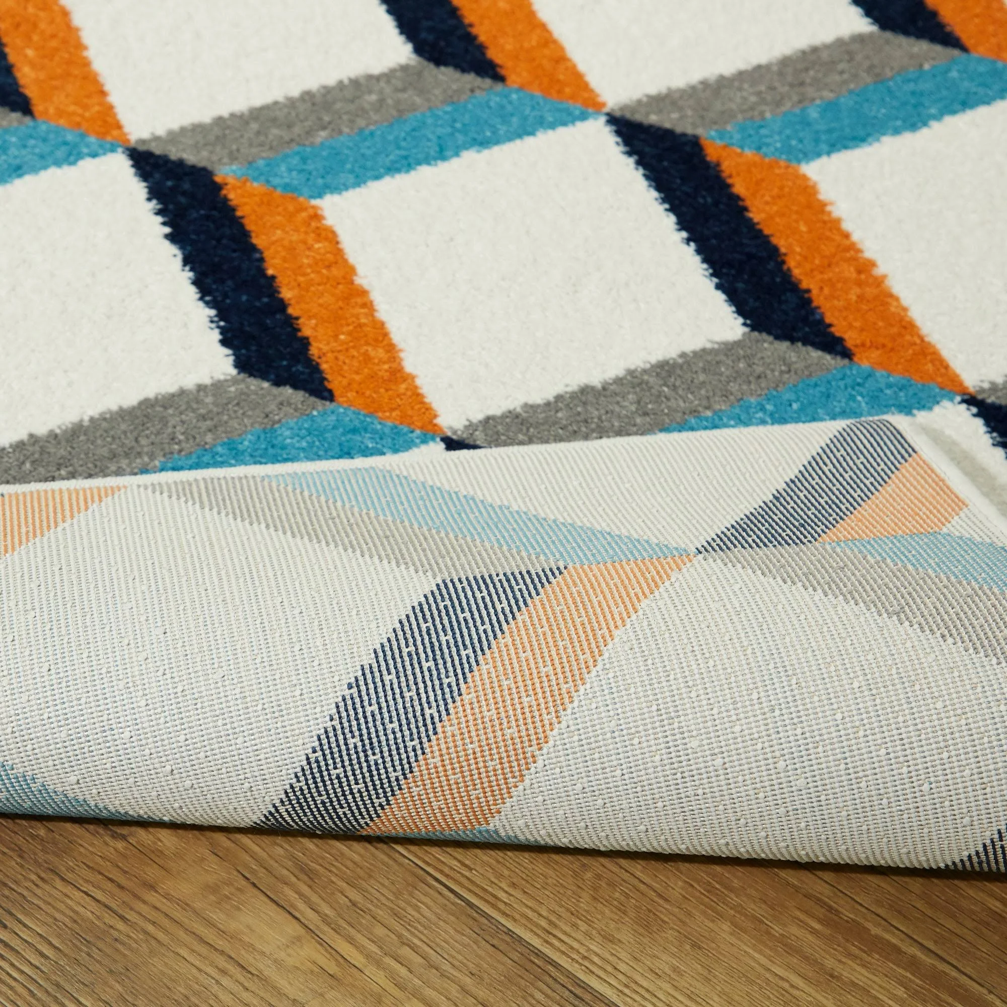 Balta Riley Geometric Blue 8 ft. x 10 ft. Area Rug