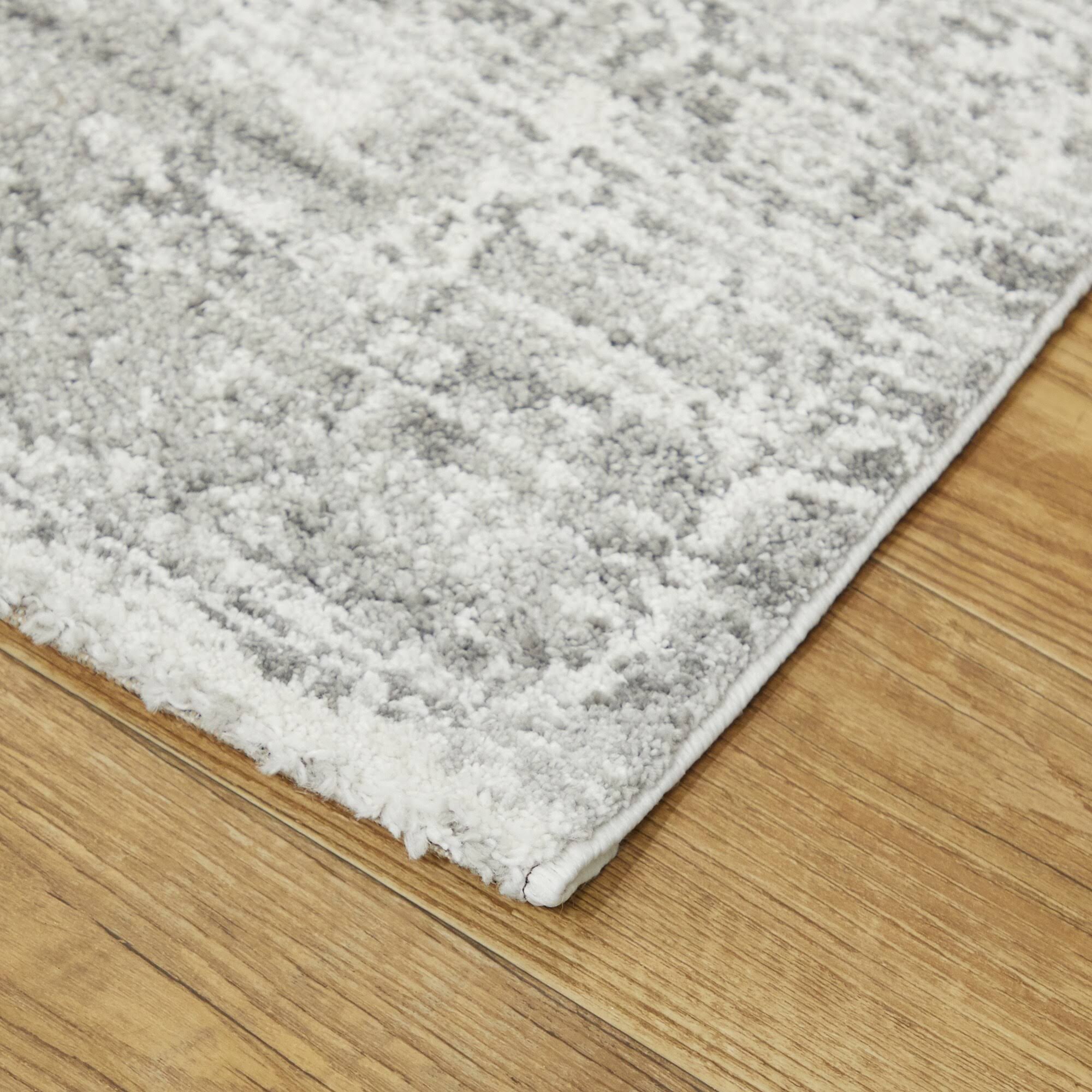 Baird Distressed Oriental Area Rug - 2& x 7& Runner - Black