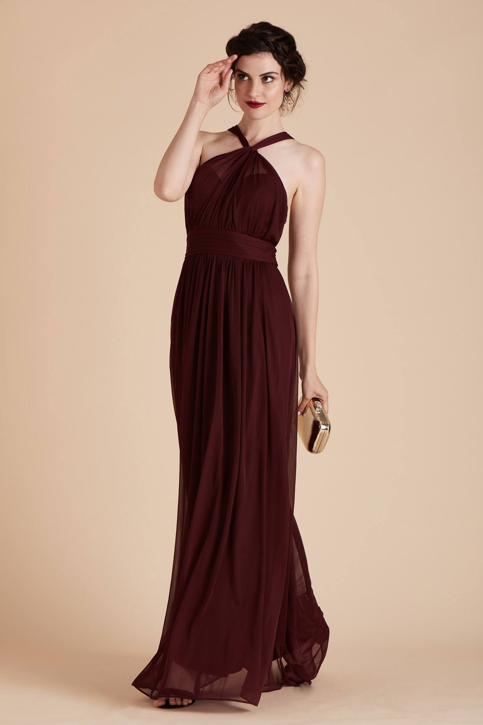Birdy Grey Kiko Bridesmaid Dress in Cabernet S / Cabernet