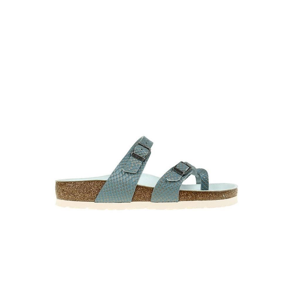 Birkenstock Womens Mayari Leather Aqua Sandals 8 US