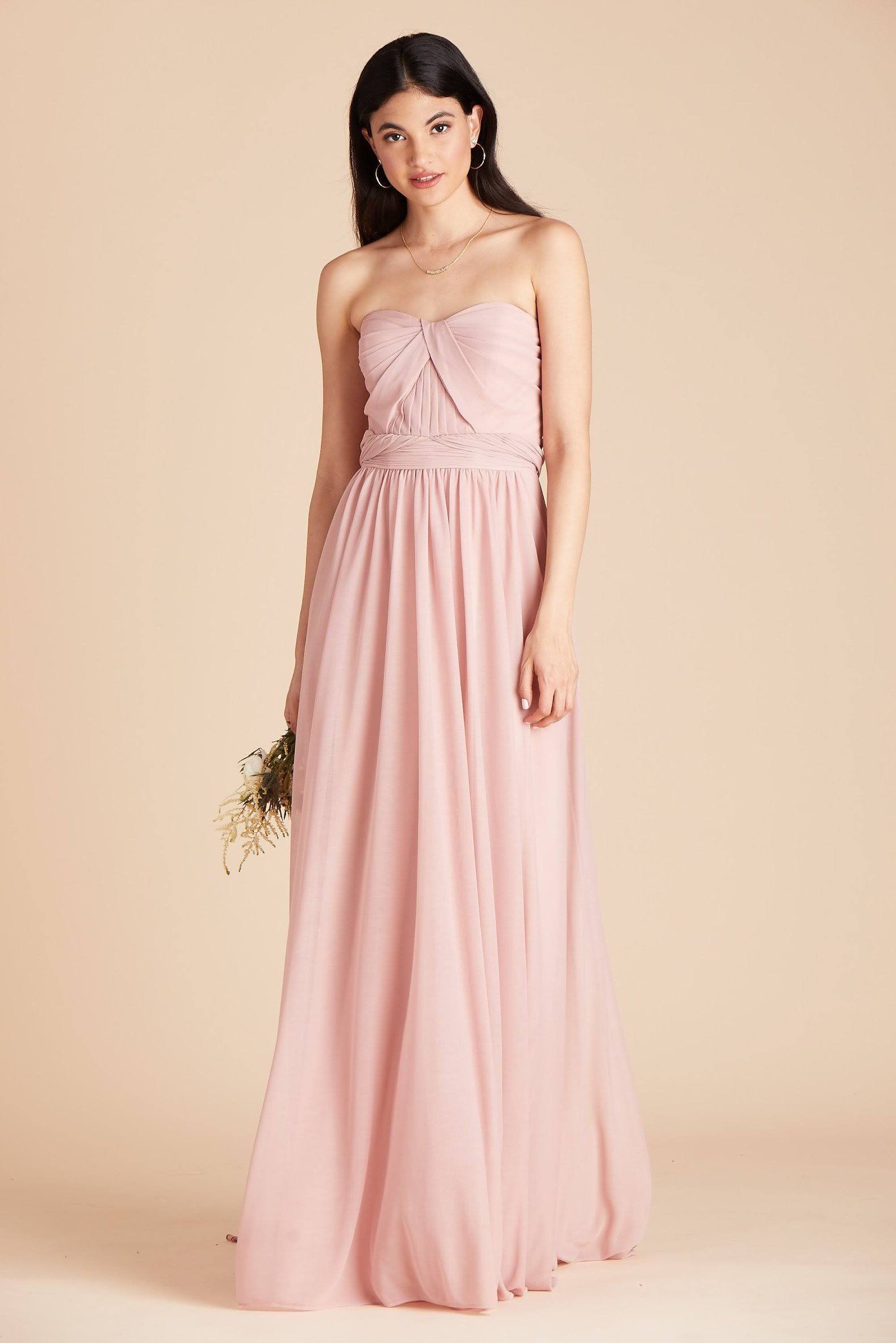 Chicky Convertible Bridesmaid Dress in Dusty Rose Xs / Dusty Rose