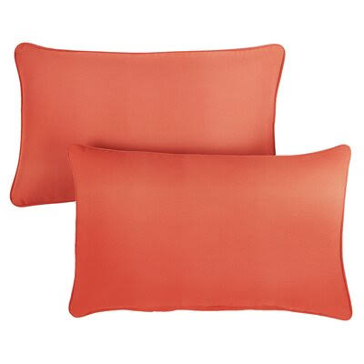 Julio Aruba Rectangular Sunbrella Pillow Cover & Insert Birch LANE? Color: Melon Coral Orange