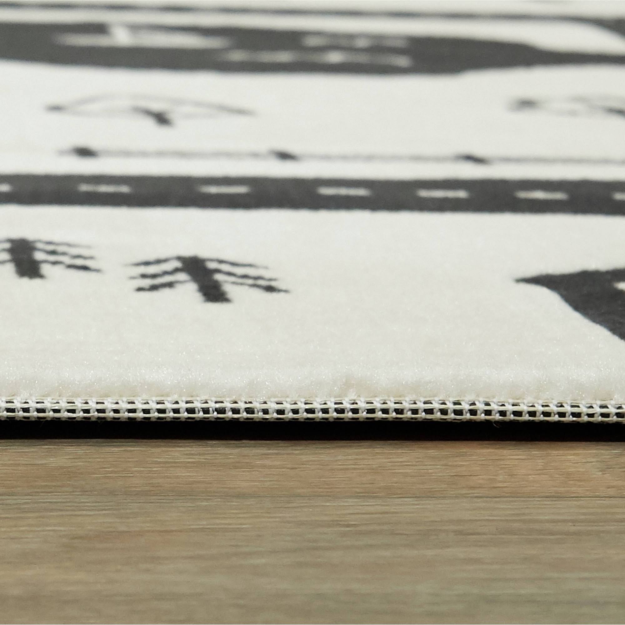 BALTA Urban Adventure Road Ivory/Black 5 ft. x 7 ft. Area Rug