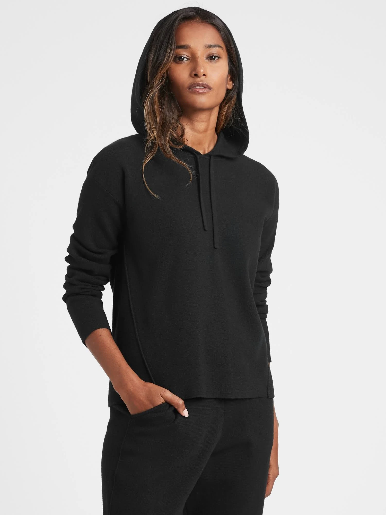 Banana Republic Women's Sweater Hoodie Black Size S