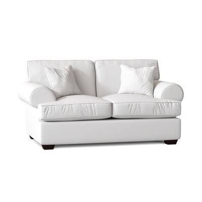 Workington 67x22 Rolled Arm Loveseat Body Fabric: Spinnsol Optic White
