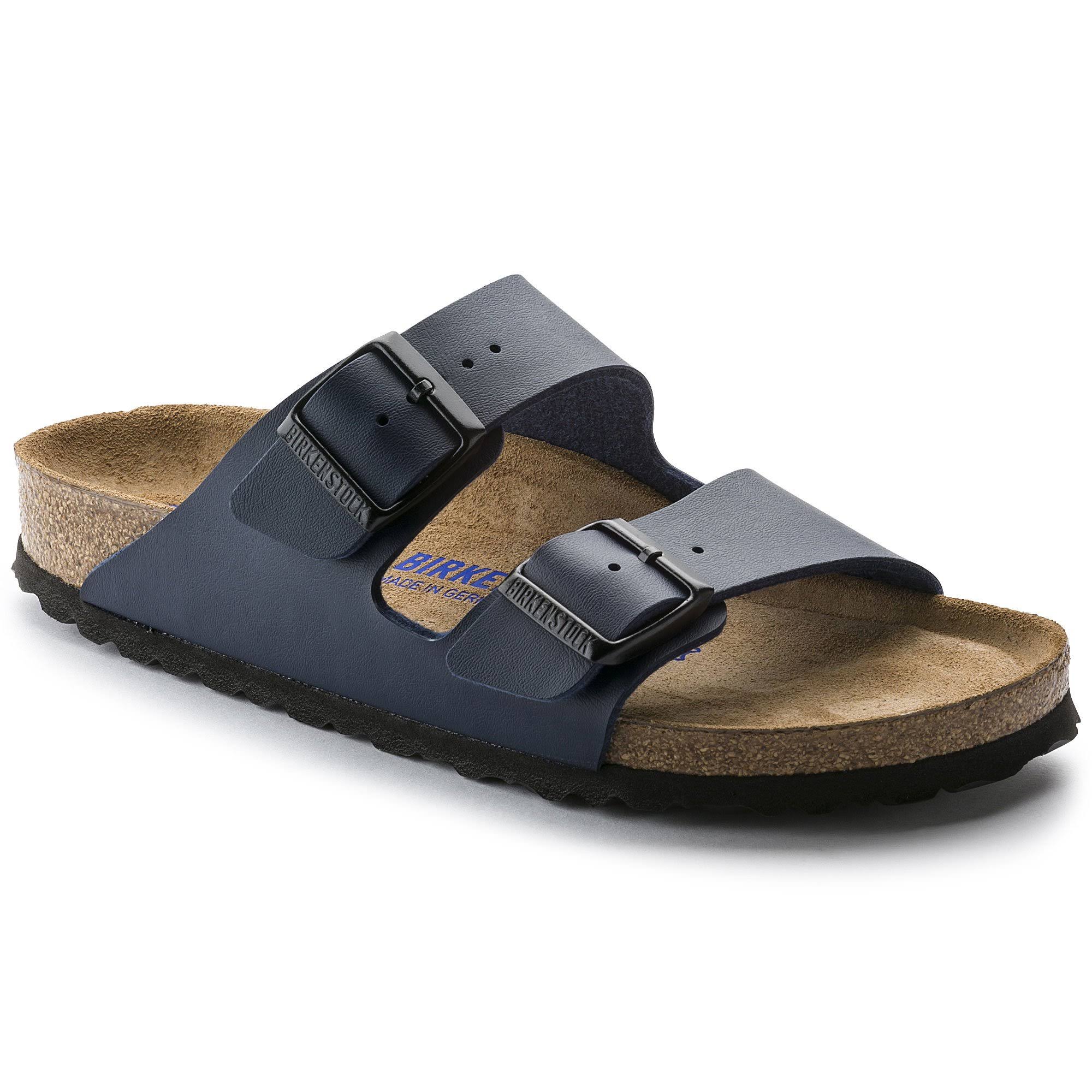 Birkenstock Arizona Soft Footbed - Birko-Flor Blue / 45 / Regular