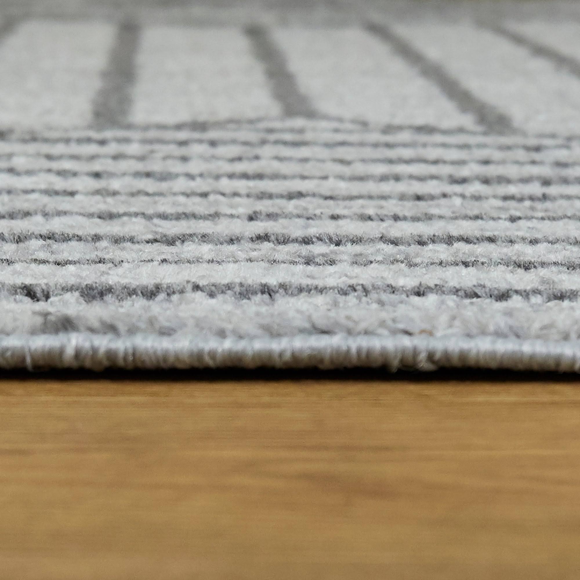 BALTA Elias Grey 5 ft. x 7 ft. Geometric Area Rug