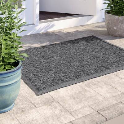 Bartow Non-Slip Outdoor Door Mat Sol 72 Outdoor Mat Size: 2& x 3&, Color: Medium Gray