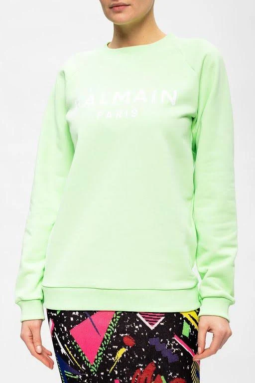Balmain Branded Sweatshirt Green - Green - Sweatshirts