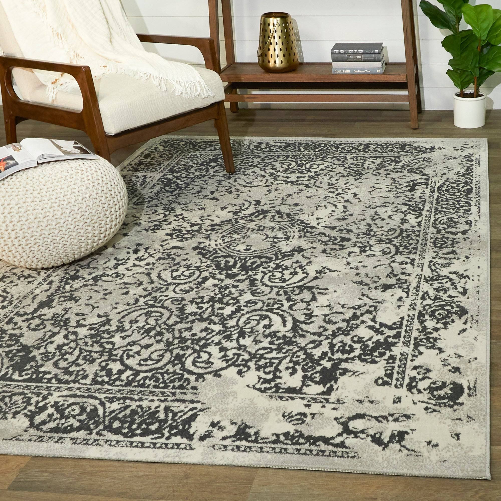 Inaya Oriental Indoor/Outdoor Area Rug - 4&4x22 x 6&11x22 - Blue