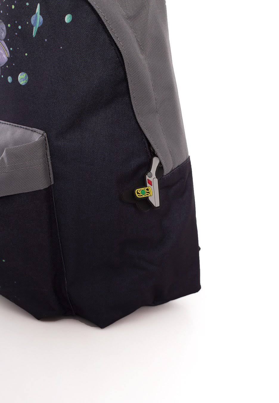 Rick and Morty Backpack - Placement Printed Black