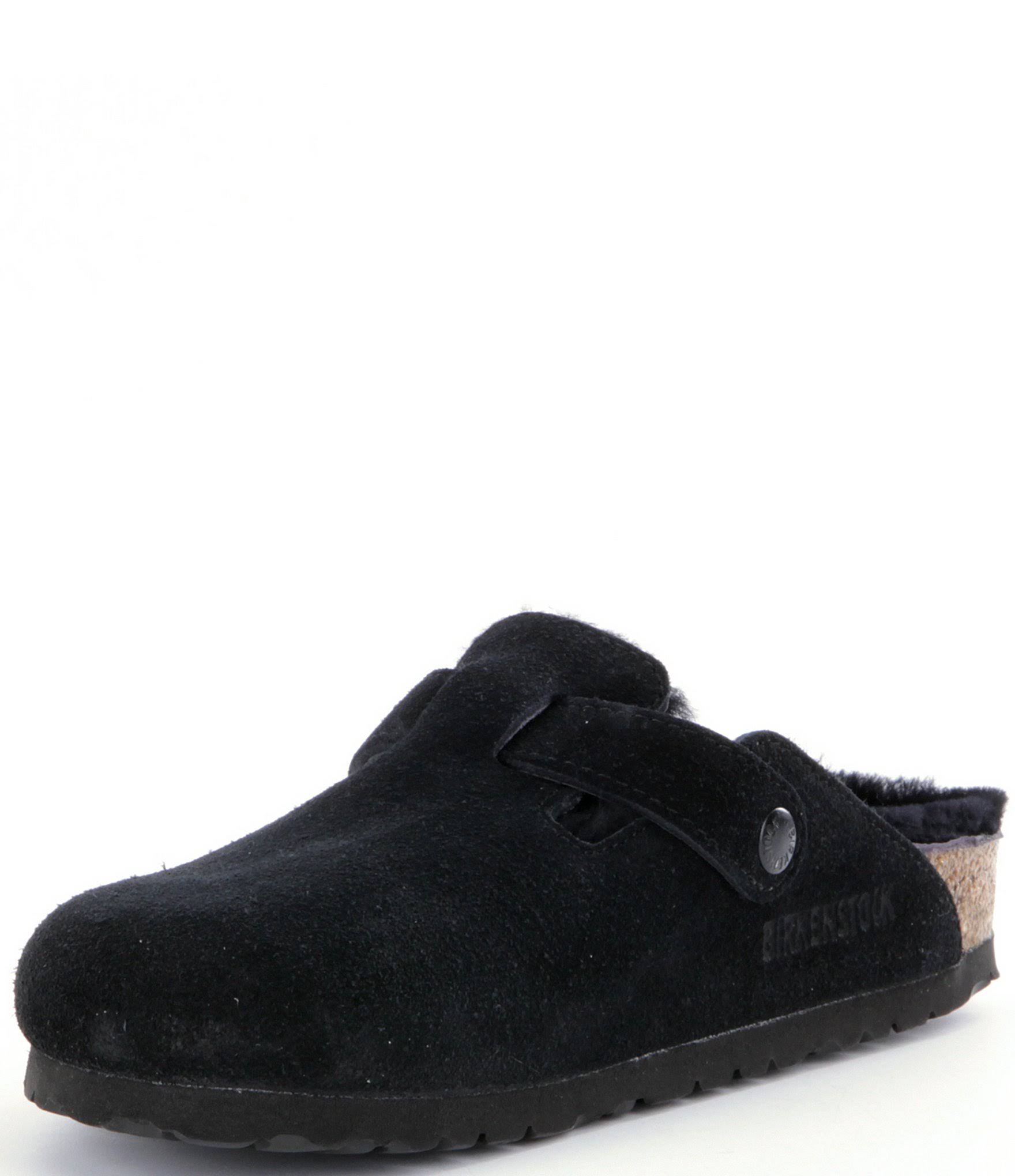 Birkenstock Women's Boston Shearling Stone Coin Suede