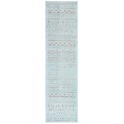 Lazenby Aqua Striped Area Rug Birch Lane Rug Size: Runner 1&11 x 7&6x22