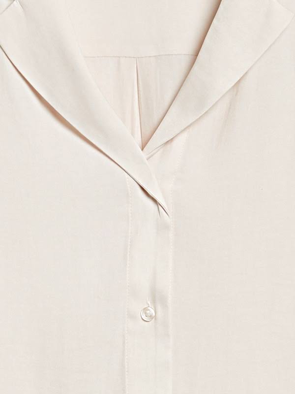 Banana Republic Women's Camp-Collar Blouse Transition Cream Size XS