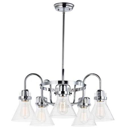 Fricke 5 - Light Shaded Classic / Traditional Chandelier Finish: Polished Chrome