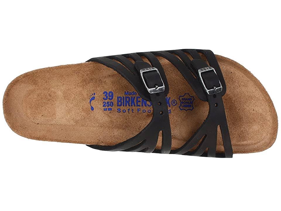 Birkenstock Women's Granada Soft Footbed (38 Black Oiled Leather)