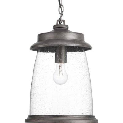 Lemaire 1 - Bulb 15.5x22 H Outdoor Hanging Lantern Color: Antique Pewter