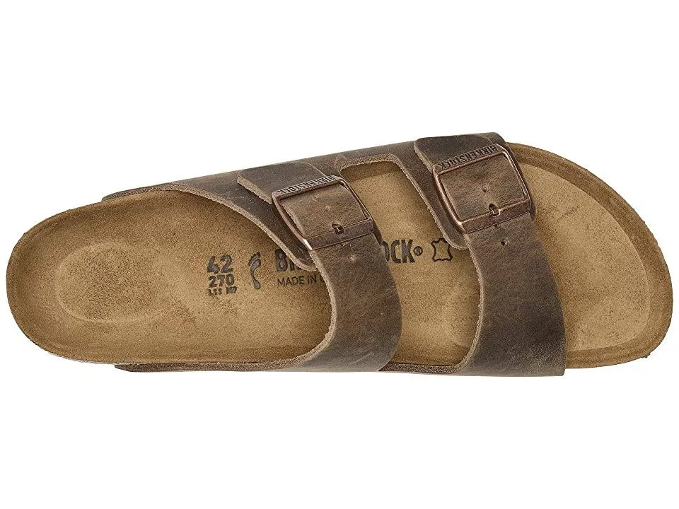 Birkenstock Arizona, Tobacco Oiled Leather Size: 44 N
