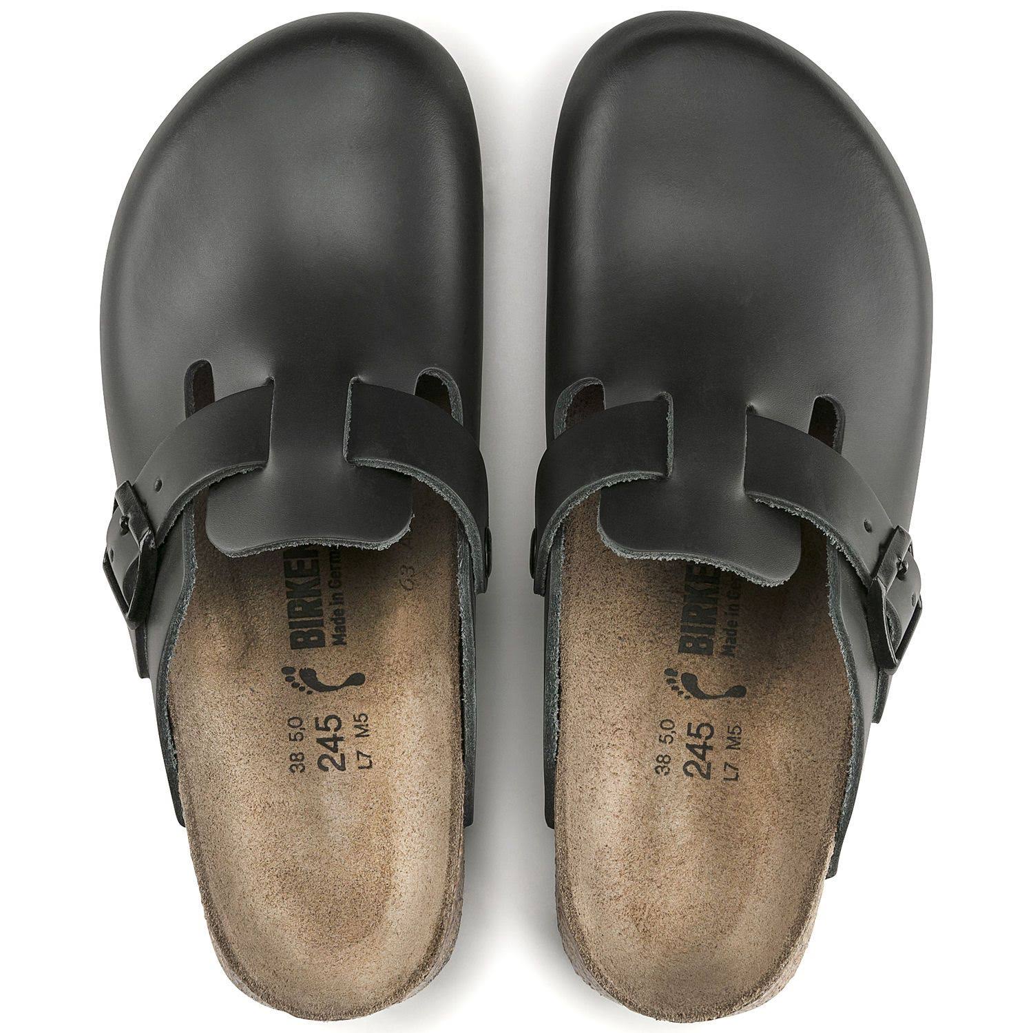 Birkenstock Unisex Boston Super Grip Black Clog - 38 Reg