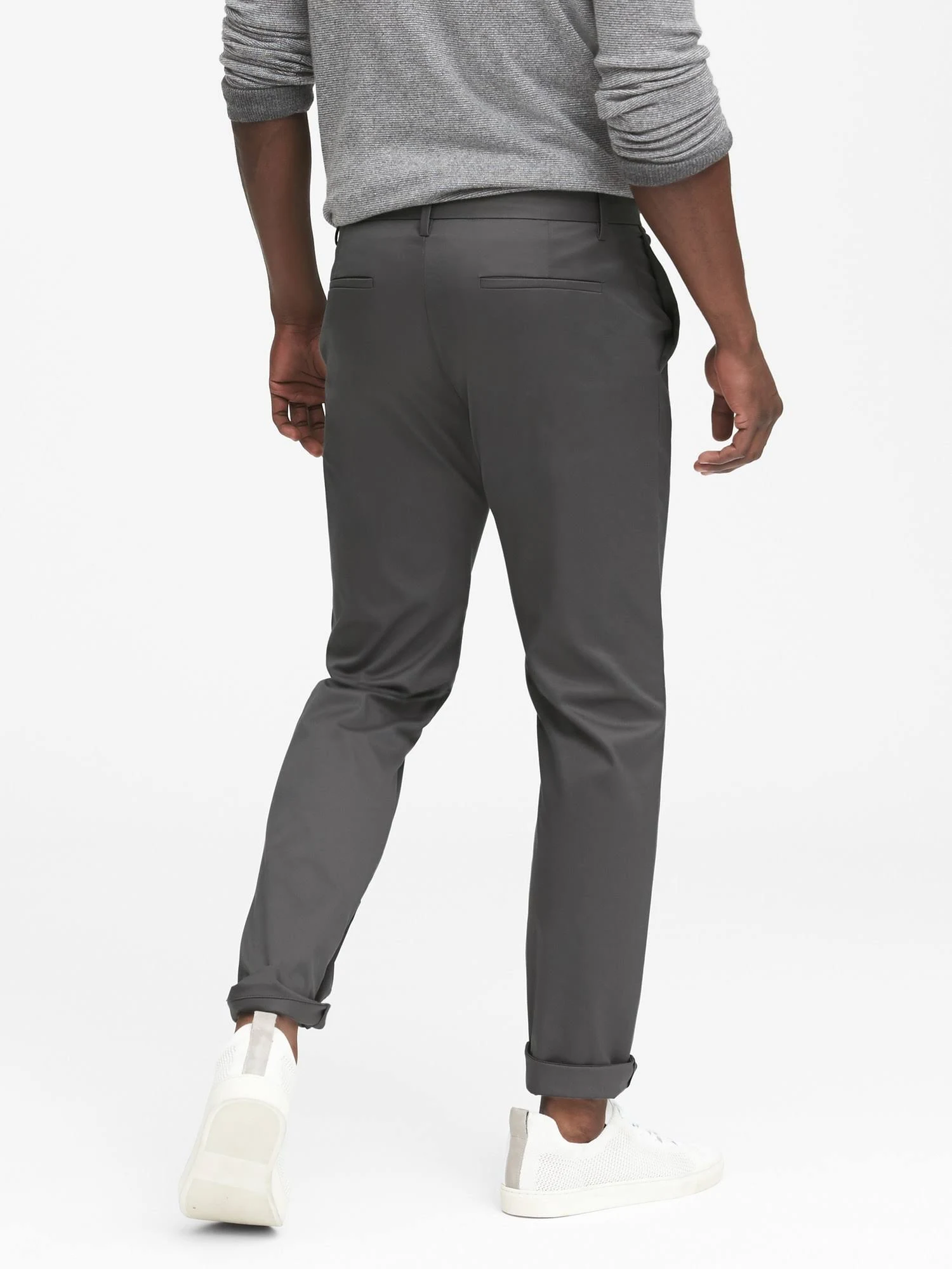 Banana Republic Men's Aiden Slim Core Temp Pant Jupiter Gray Size 36W 34L