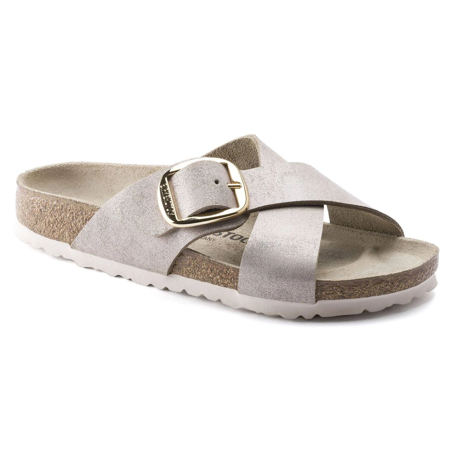 Birkenstock Women's Siena Big Buckle Washed Metallic Rose Gold
