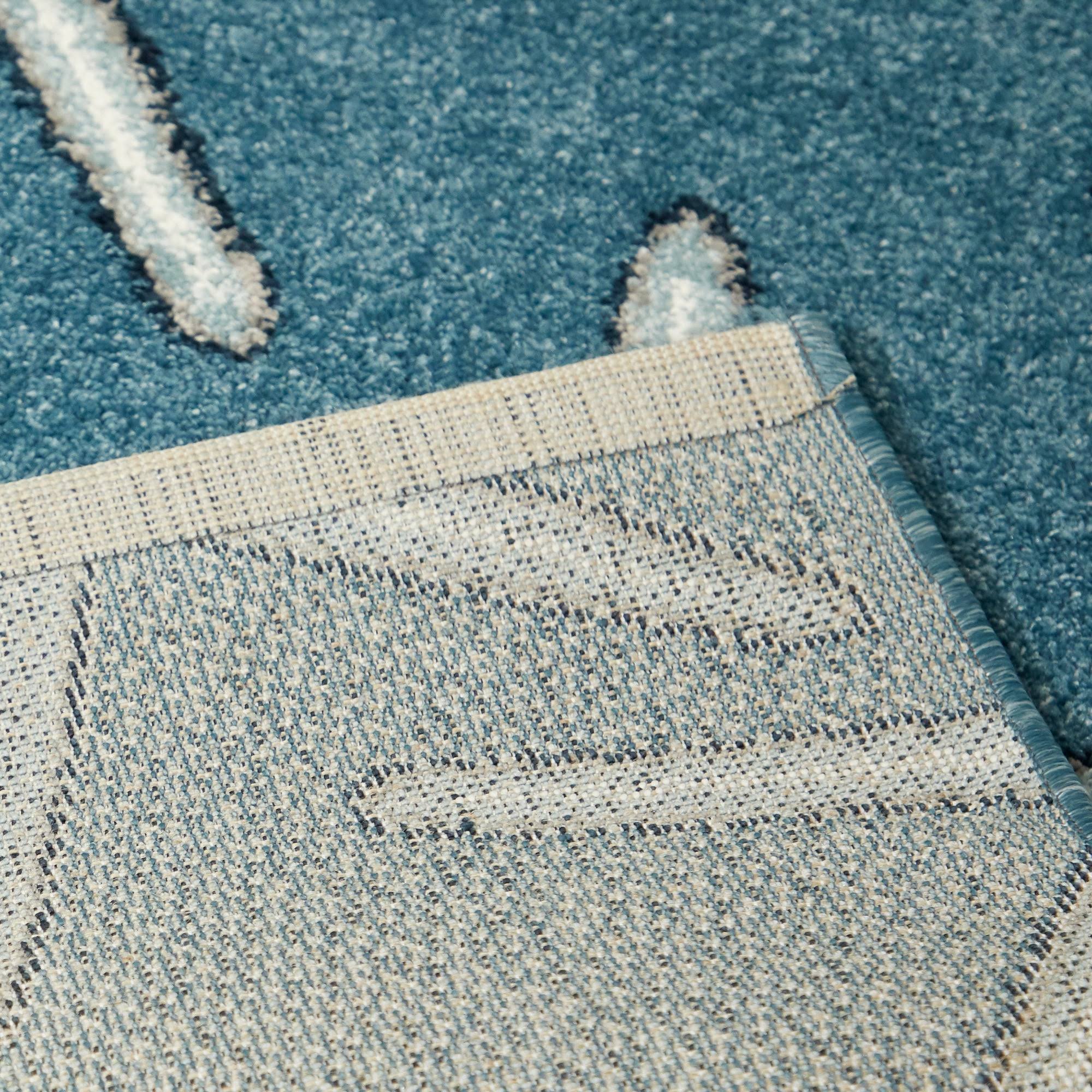 BALTA Massau Dark Blue 5 ft. x 7 ft. Coastal Starfish Area Rug