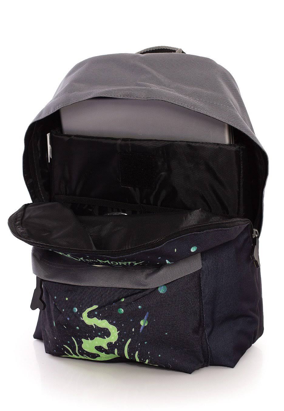 Rick and Morty Backpack - Placement Printed Black
