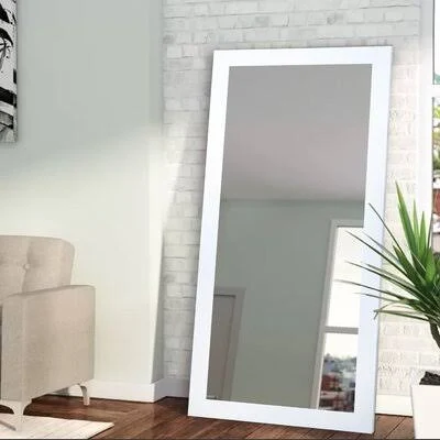 Athens Full Length Mirror Size: 70x22 H x 35x22 W x 0.75x22 D, Finish: White